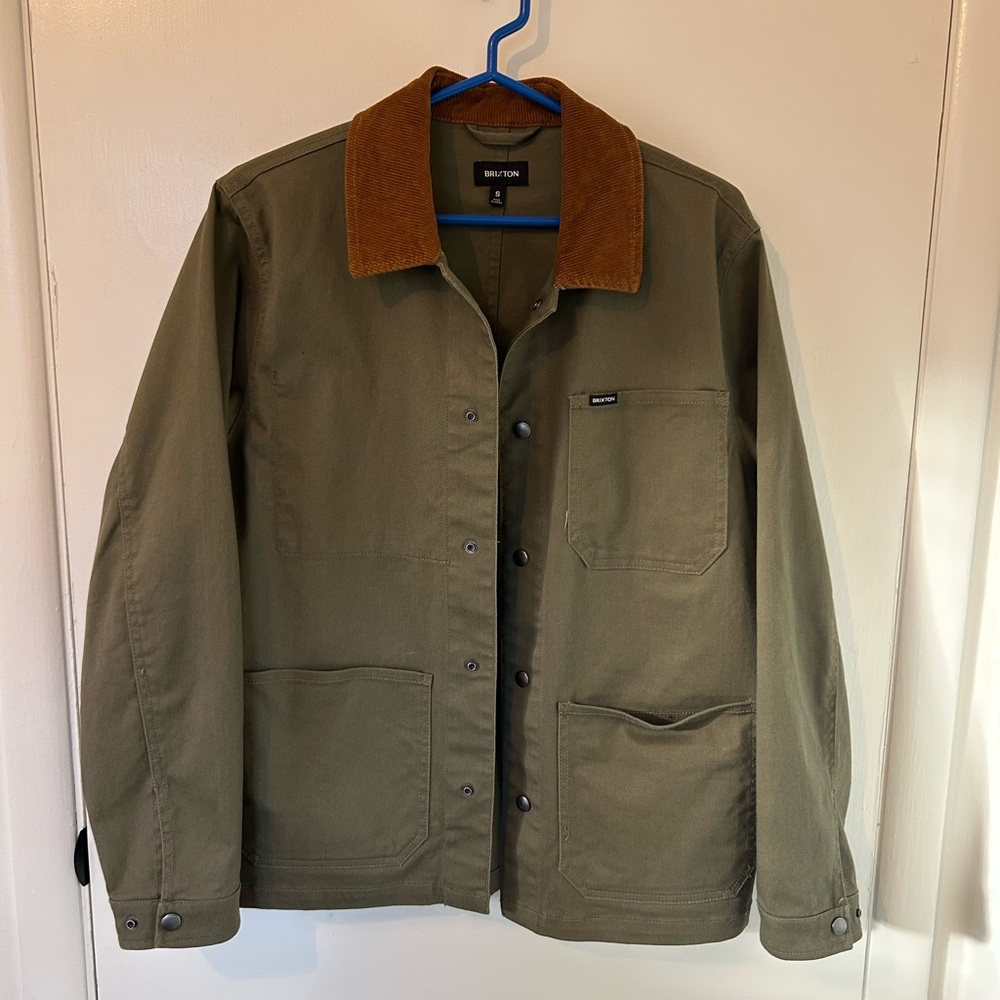 Brixton Men's Sherpa Jacket in Olive Green